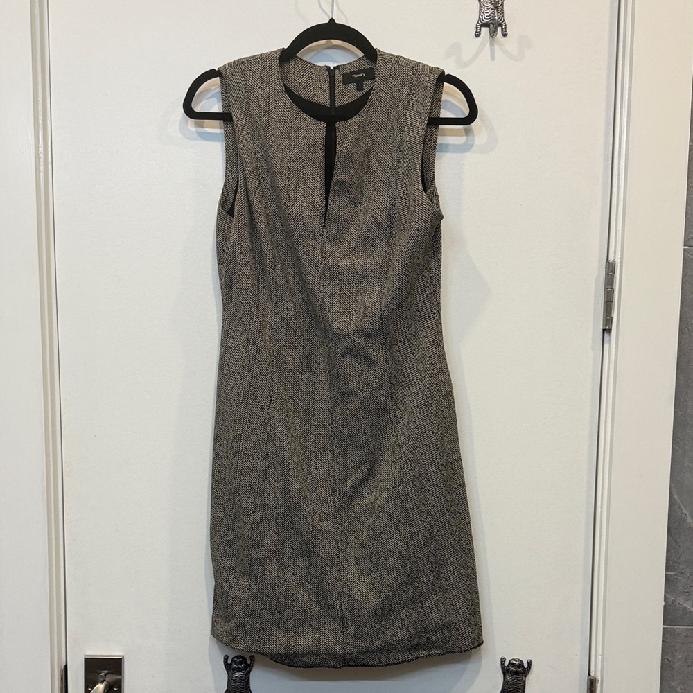 Theory Black and Gray Mini Dress